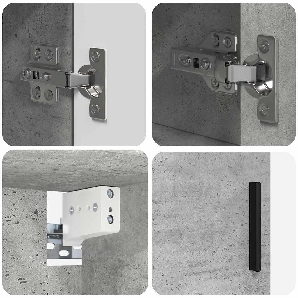 Bathroom Furniture Set 4 pcs Concrete grey 30 x 35 x 192 cm