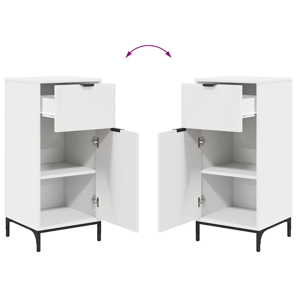 Bathroom Furniture Set with Shelf 2 pcs White 39.5 x 36 x 88 cm