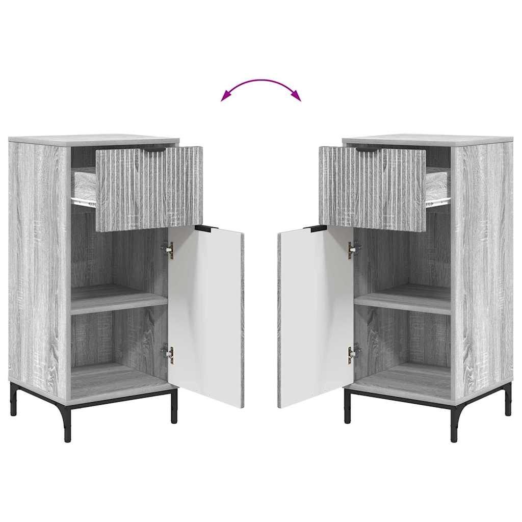 Bathroom Furniture Set 2 pcs Grey sonoma 39.5 x 36 x 88 cm