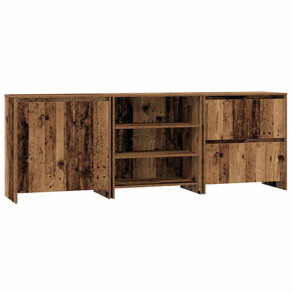 Sideboards 3 pcs Old wood 70 x 41 x 75 cm Engineered wood