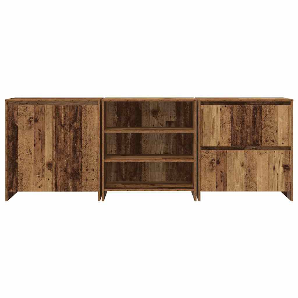 Sideboards 3 pcs Old wood 70 x 41 x 75 cm Engineered wood