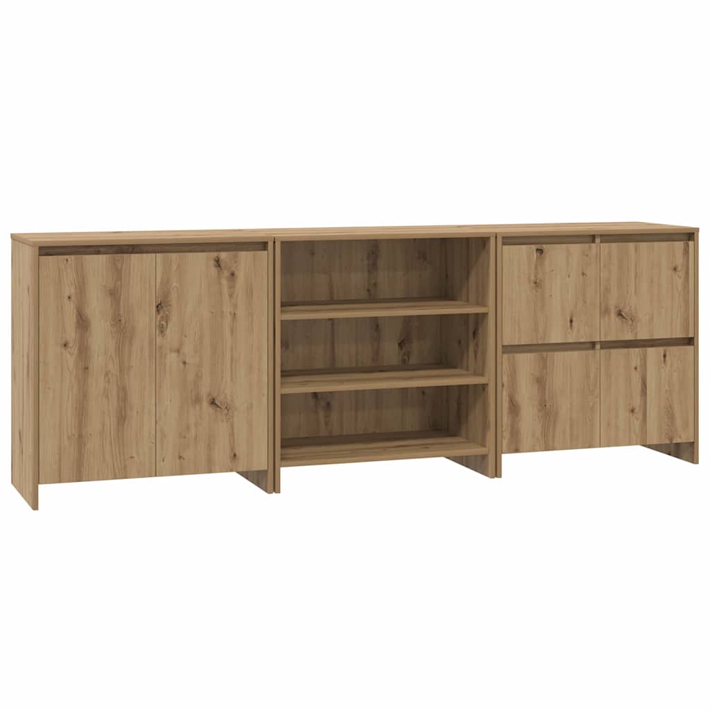 Sideboards 3 pcs Artisan oak 70 x 41 x 75 cm Engineered wood