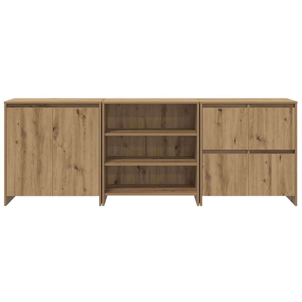Sideboards 3 pcs Artisan oak 70 x 41 x 75 cm Engineered wood