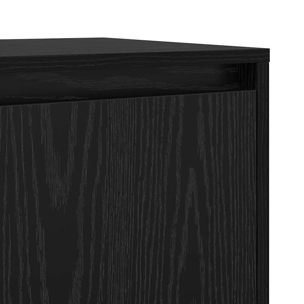 Sideboards 2 pcs Black oak 70 x 41 x 75 cm Engineered wood