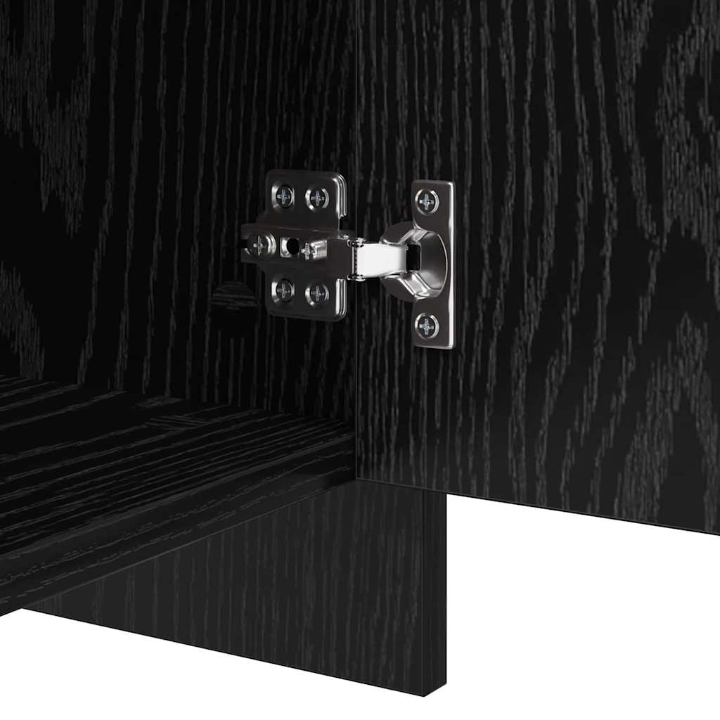 Sideboards 2 pcs Black oak 70 x 41 x 75 cm Engineered wood