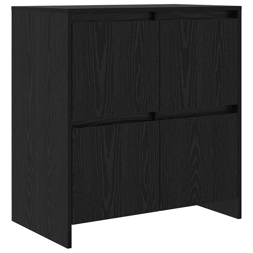 Sideboards 2 pcs Black oak 70 x 41 x 75 cm Engineered wood