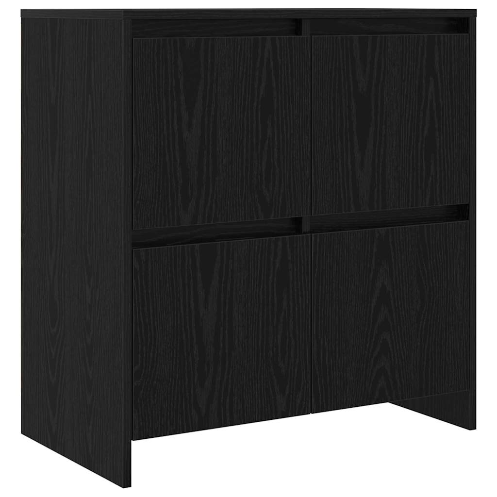 Sideboards 2 pcs Black oak 70 x 41 x 75 cm Engineered wood