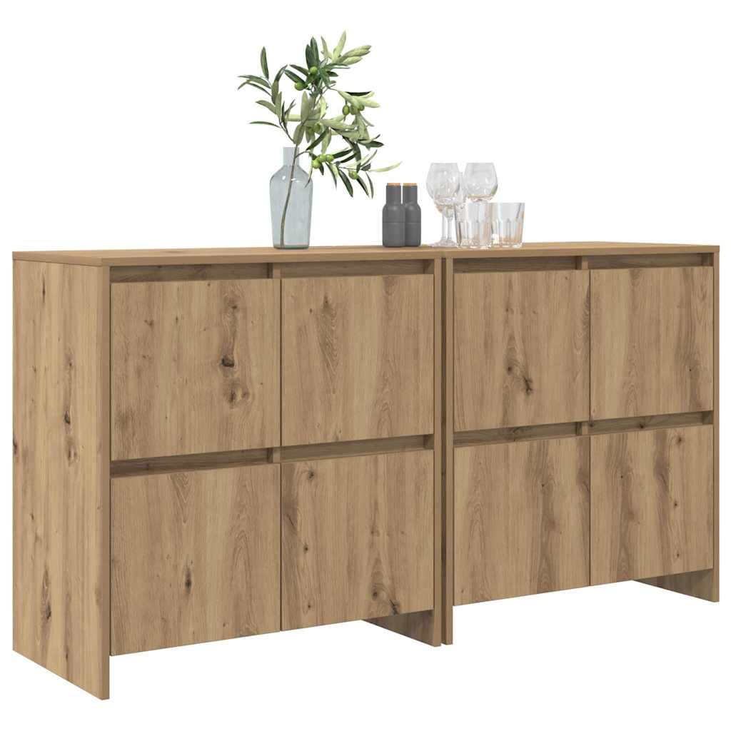 Sideboards 2 pcs Artisan oak 70 x 41 x 75 cm Engineered wood