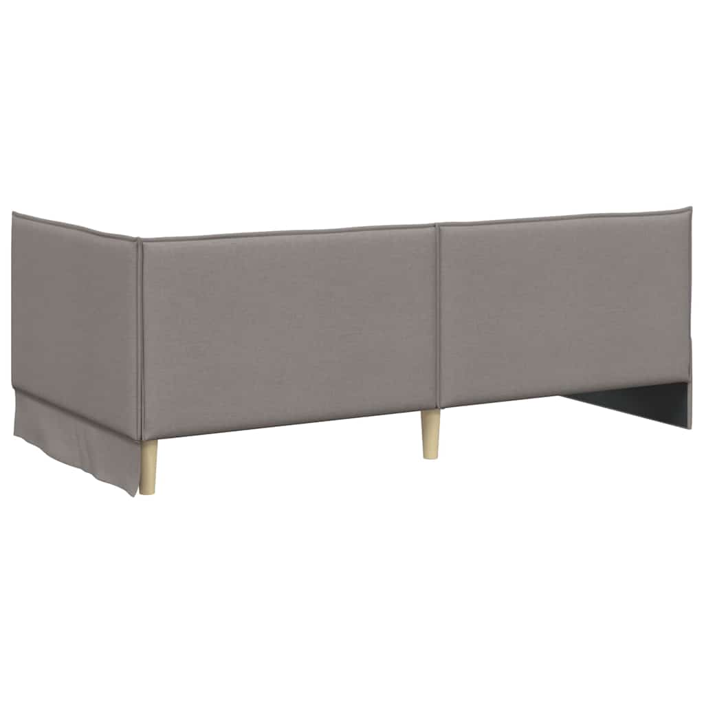 Corner Bed Frame with Headboard Taupe 80 x 200 cm Fabric