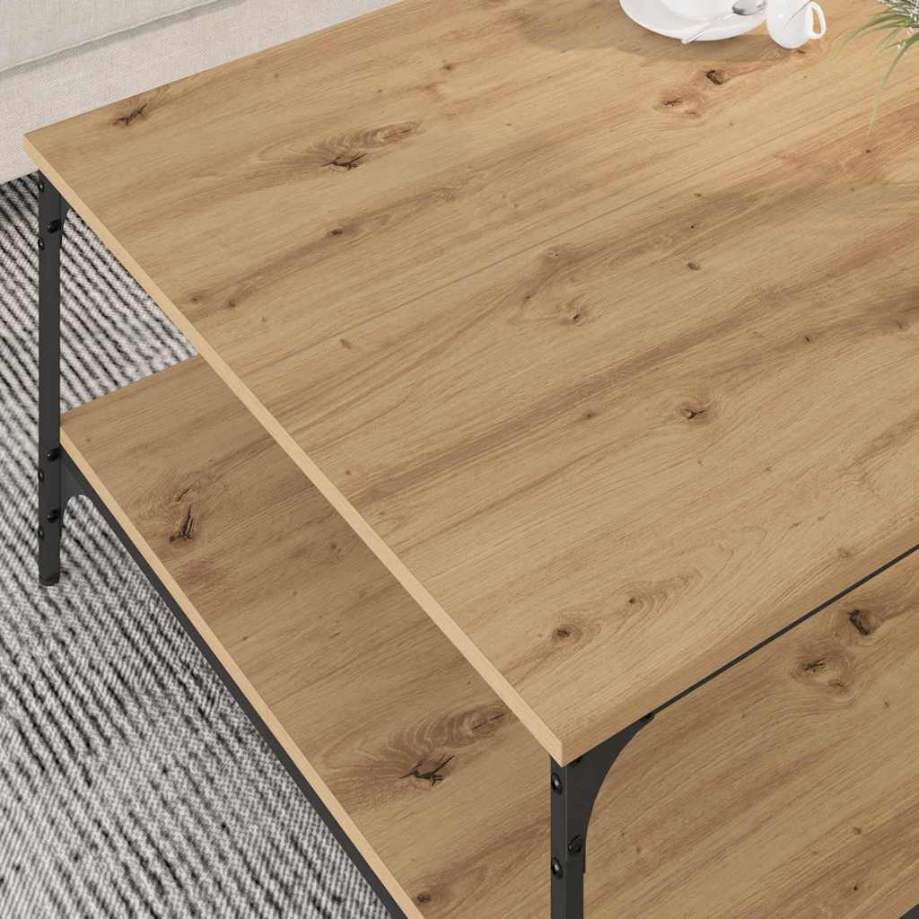 Coffee Table Artisan oak 80 x 80 x 40 cm Engineered Wood