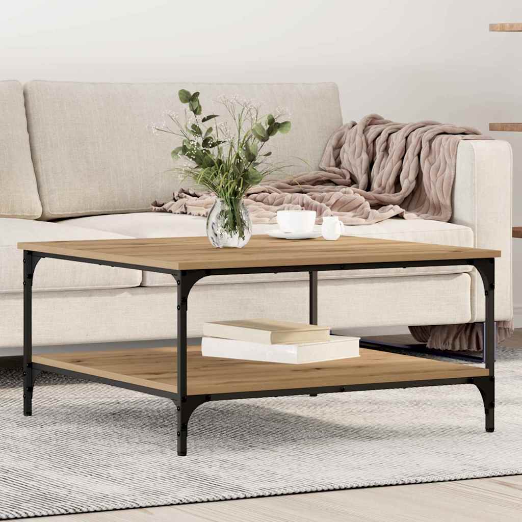 Coffee Table Artisan oak 80 x 80 x 40 cm Engineered Wood