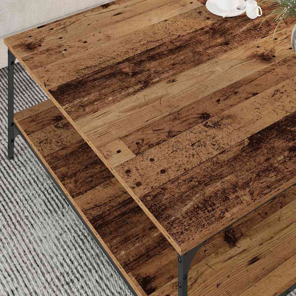 Coffee Table Old wood 100 x 100 x 40 cm Engineered Wood