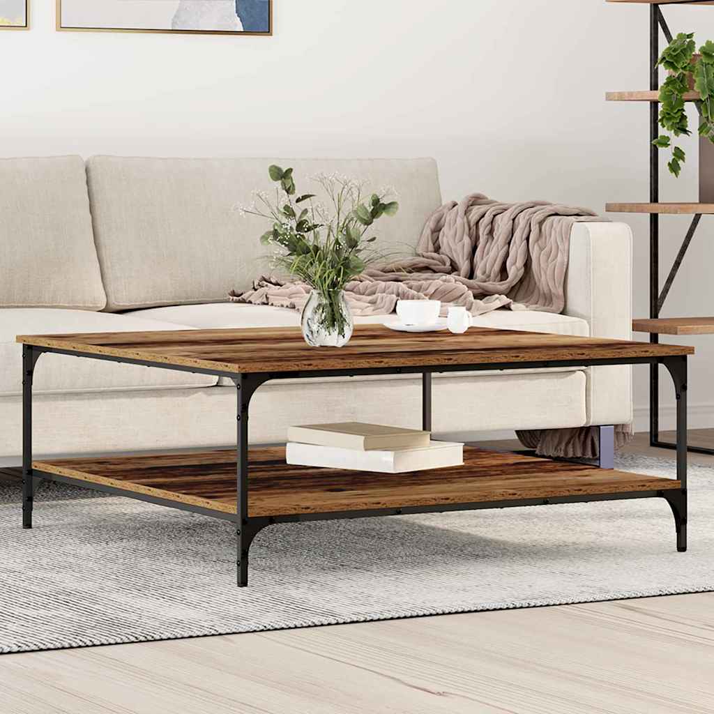 Coffee Table Old wood 100 x 100 x 40 cm Engineered Wood