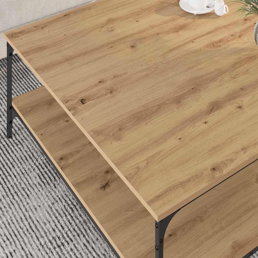 Coffee Table Artisan oak 100 x 100 x 40 cm Engineered Wood