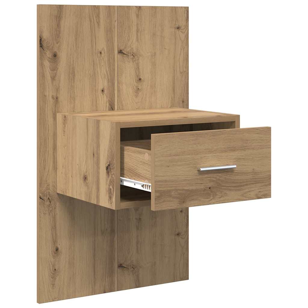 Bed Cabinet with Drawer 2 pcs Artisan oak 48.5 x 32.5 x 80 cm