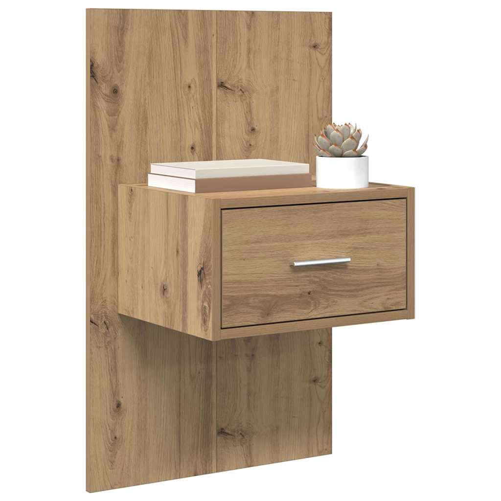 Bed Cabinet with Drawer 2 pcs Artisan oak 48.5 x 32.5 x 80 cm