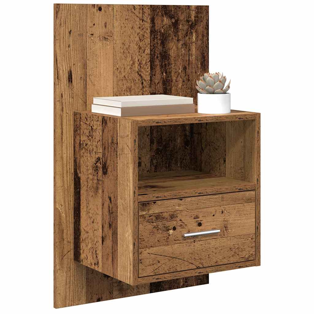 Bed Cabinet 2 pcs Old wood 48.5 x 32.5 x 80 cm Engineered wood