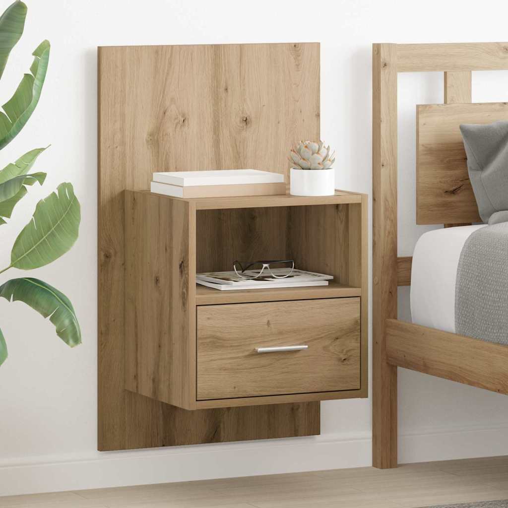 Bed Cabinet with Drawer 2 pcs Artisan oak 48.5 x 32.5 x 80 cm