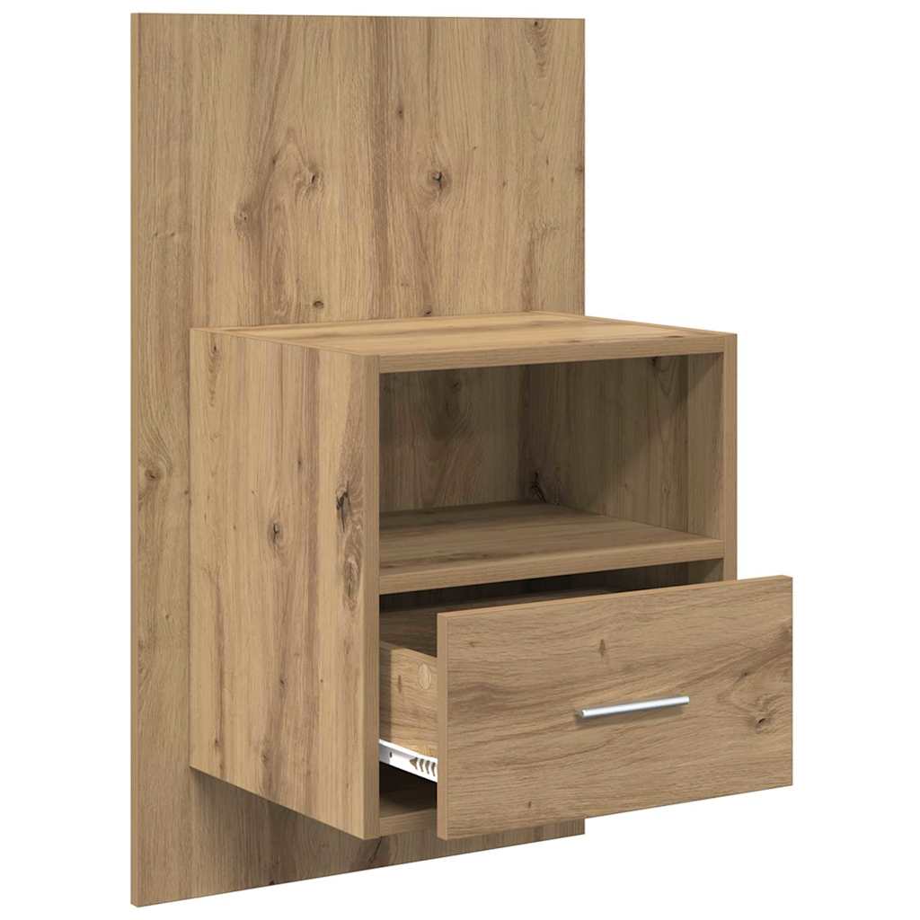 Bed Cabinet with Drawer 2 pcs Artisan oak 48.5 x 32.5 x 80 cm