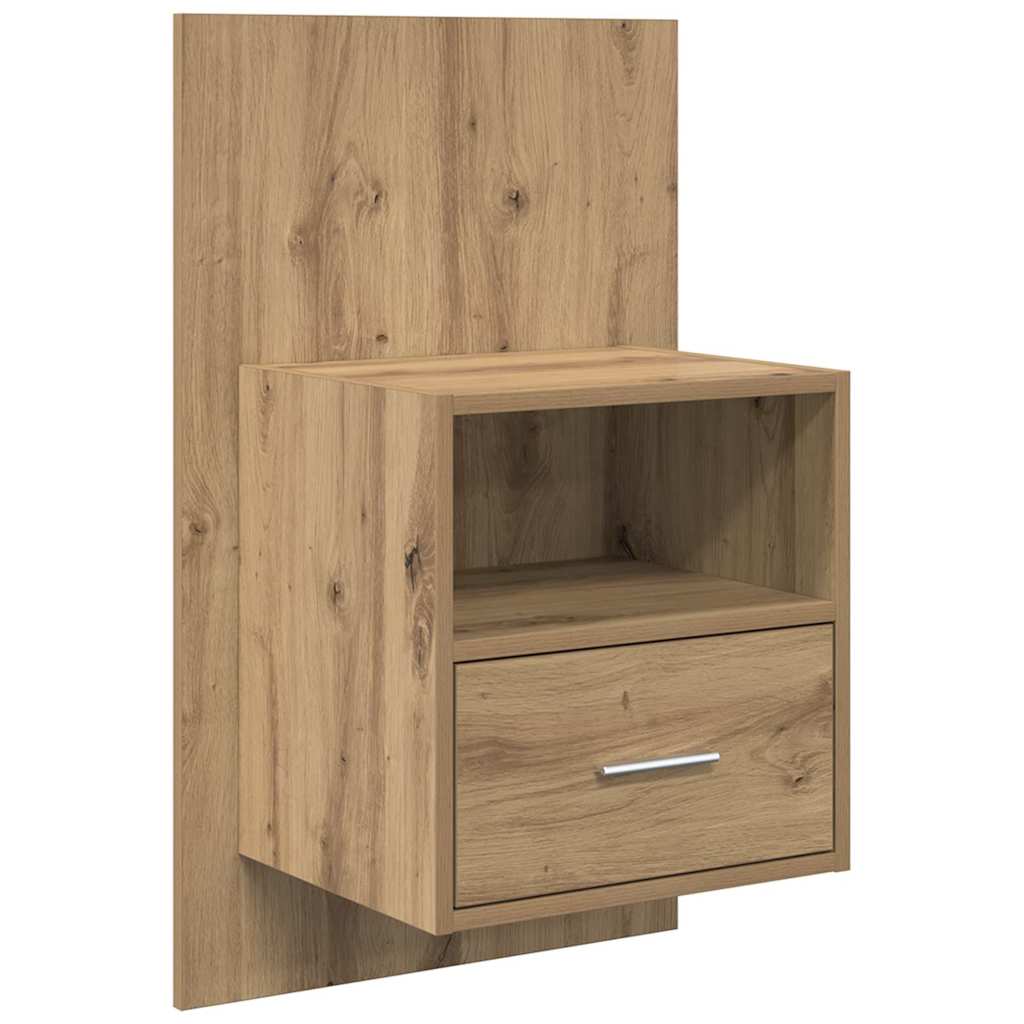 Bed Cabinet with Drawer 2 pcs Artisan oak 48.5 x 32.5 x 80 cm