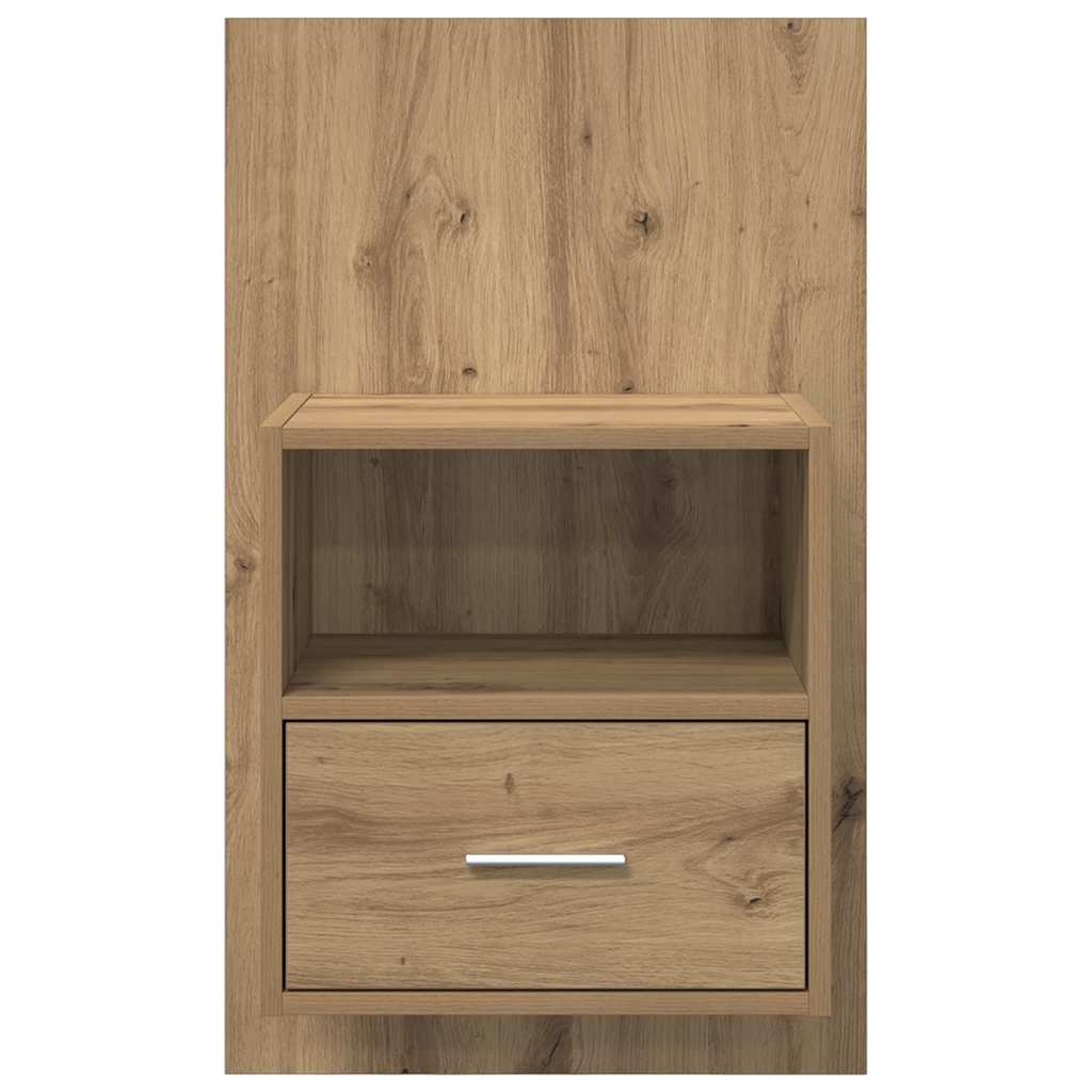 Bed Cabinet with Drawer 2 pcs Artisan oak 48.5 x 32.5 x 80 cm