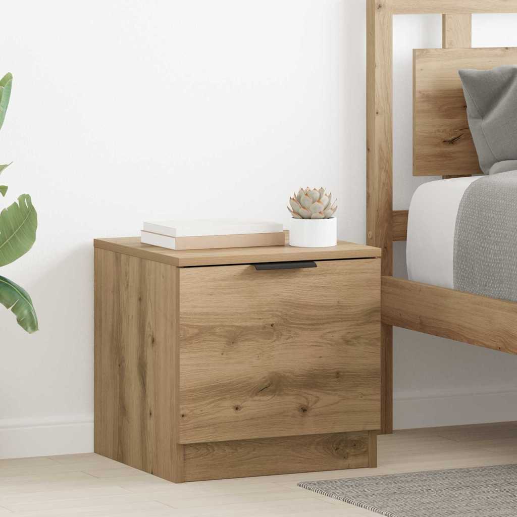 Bed Cabinet 2 pcs Artisan oak 40 x 39 x 40 cm Engineered wood