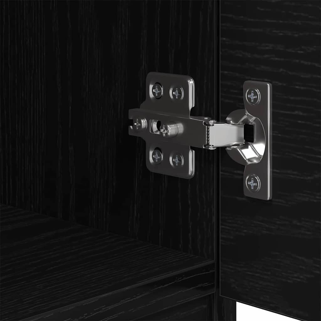 Bed Cabinet 2 pcs Black oak 40 x 39 x 40 cm Engineered wood