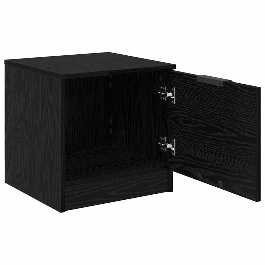 Bed Cabinet 2 pcs Black oak 40 x 39 x 40 cm Engineered wood