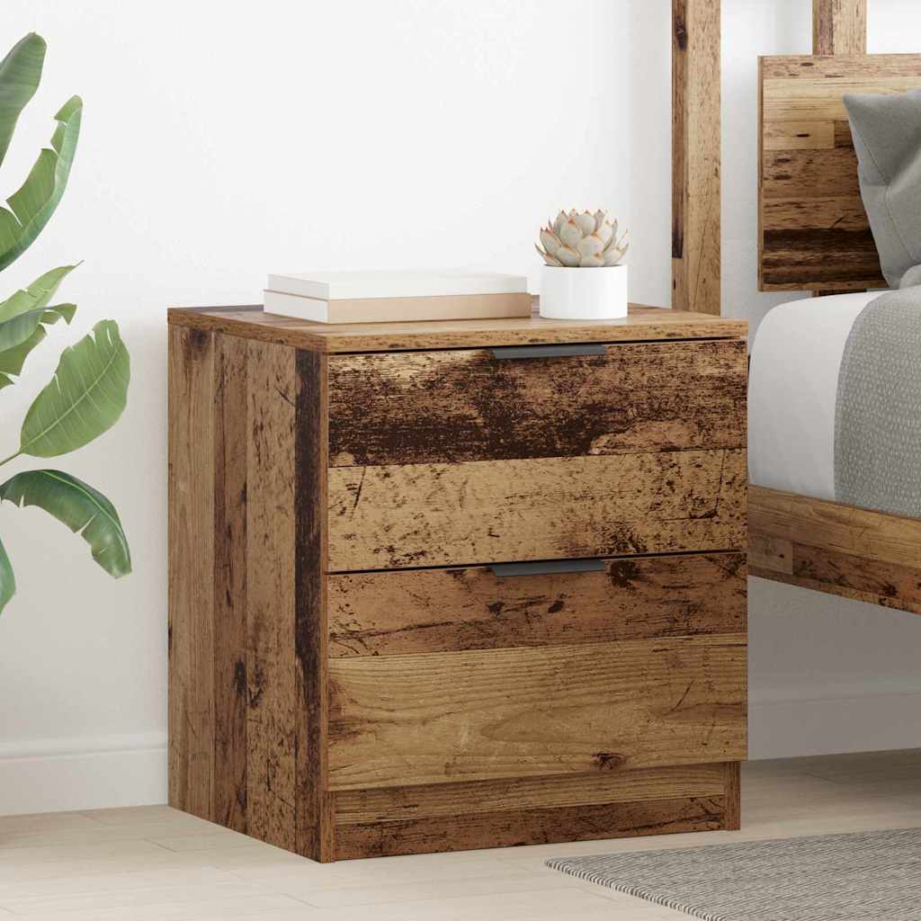 Bedside Cabinet 2 pcs Old wood 45 x 39 x 50 cm Engineered wood