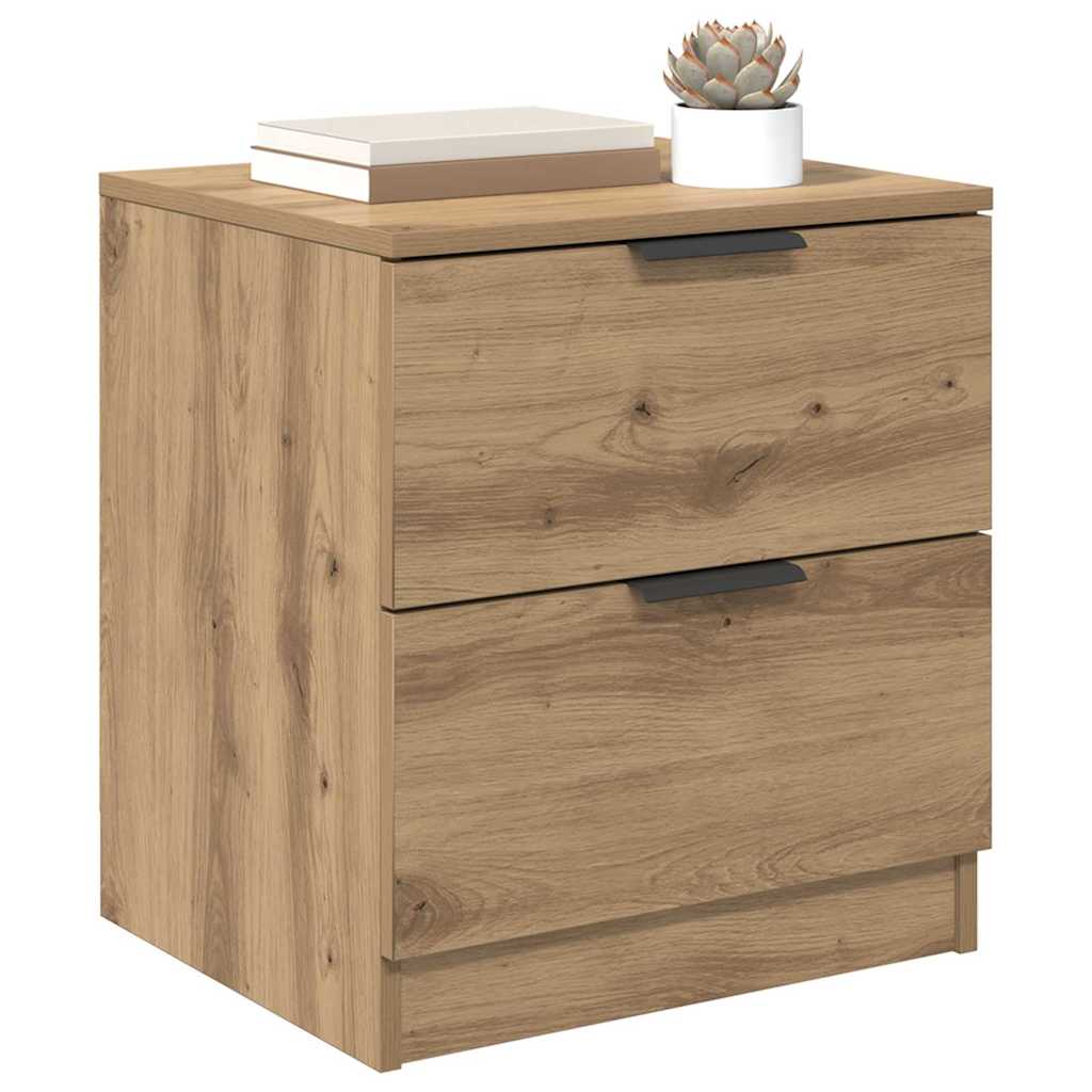 Bedside Cabinet with Drawer 2 pcs Artisan oak 45 x 39 x 50 cm