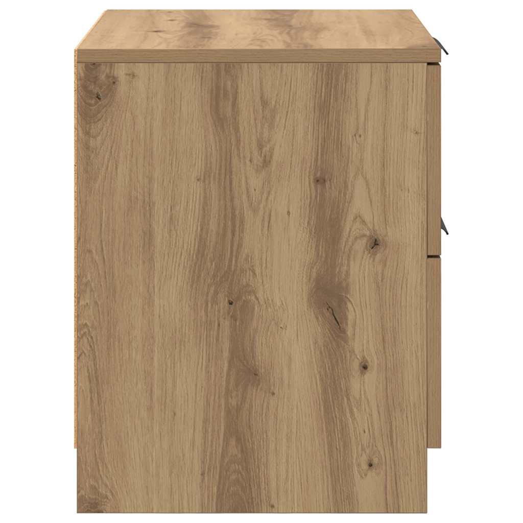 Bedside Cabinet with Drawer 2 pcs Artisan oak 45 x 39 x 50 cm