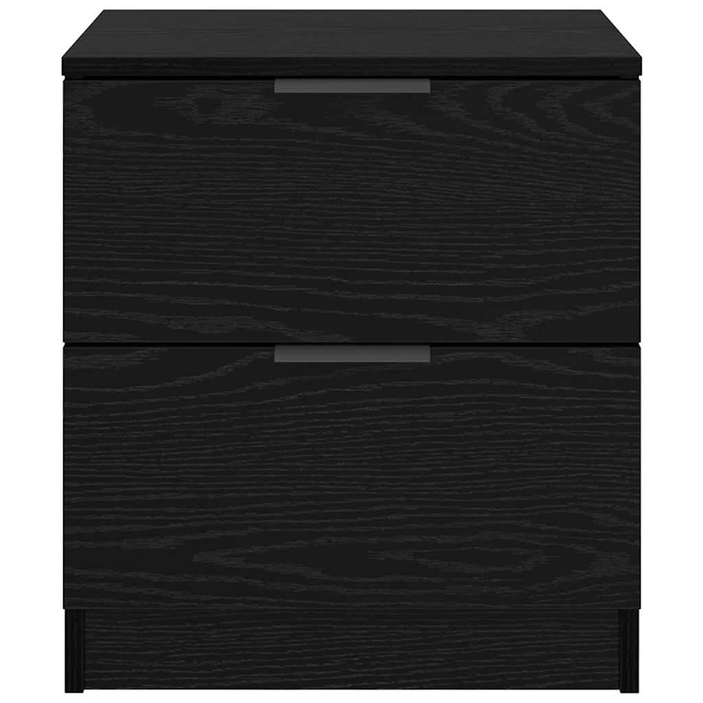 Bedside Cabinet 2 pcs Black oak 45 x 39 x 50 cm Engineered wood