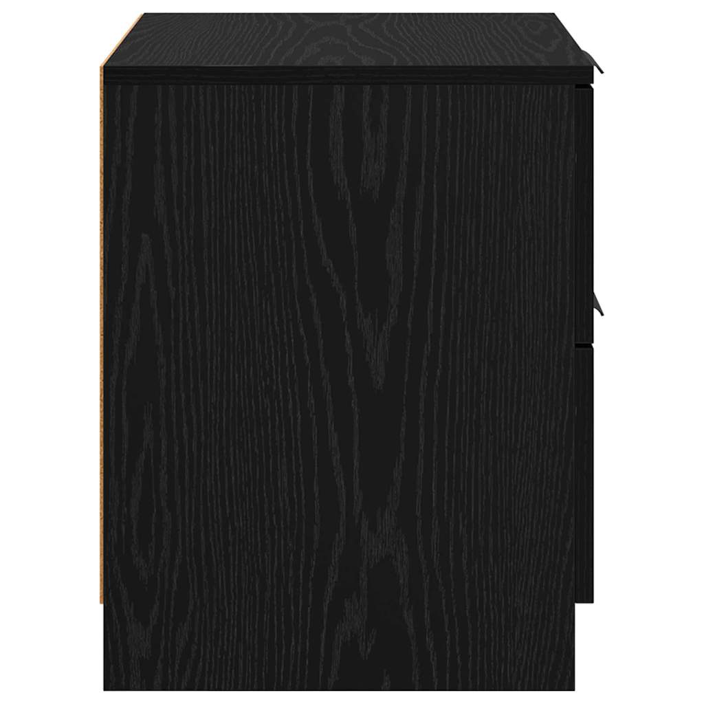 Bedside Cabinet 2 pcs Black oak 45 x 39 x 50 cm Engineered wood