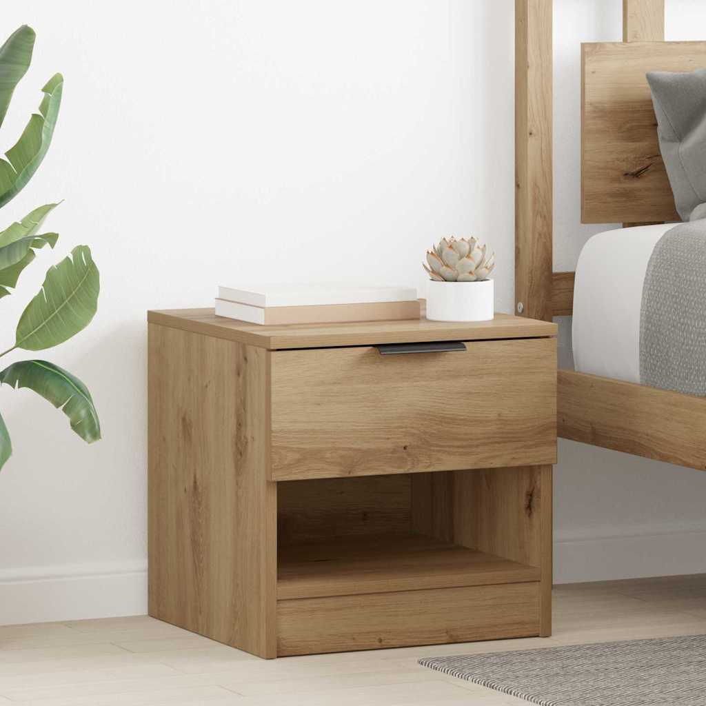 Bed Cabinet 2 pcs Artisan oak 40 x 39 x 40 cm Engineered wood