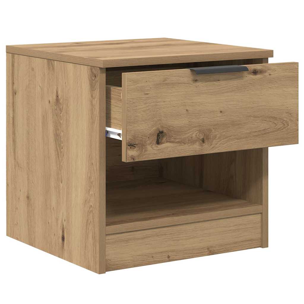 Bed Cabinet 2 pcs Artisan oak 40 x 39 x 40 cm Engineered wood