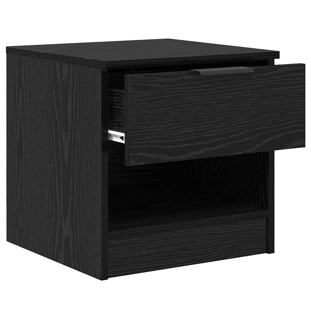 Bed Cabinet 2 pcs Black oak 40 x 39 x 40 cm Engineered wood