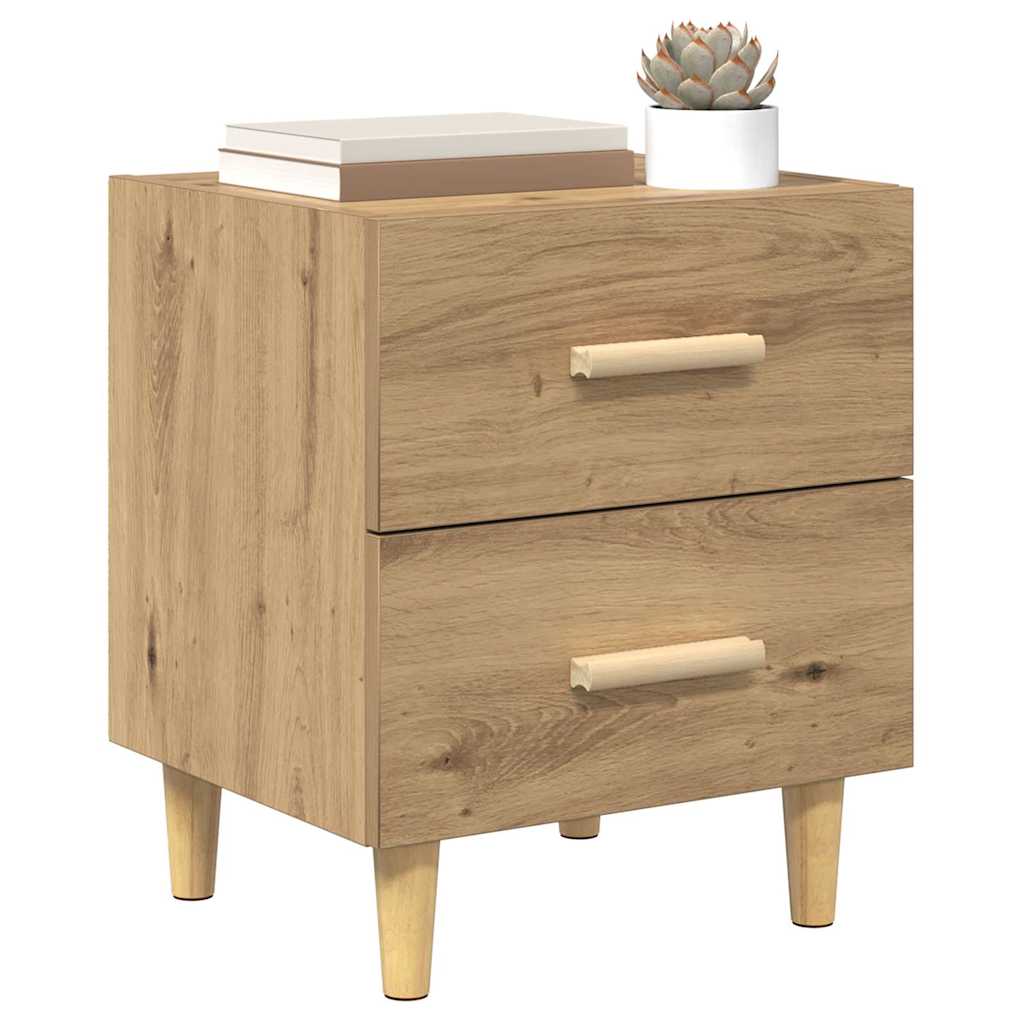 Bed Cabinet 2 pcs Artisan oak 40 x 35 x 47.5 cm Engineered wood
