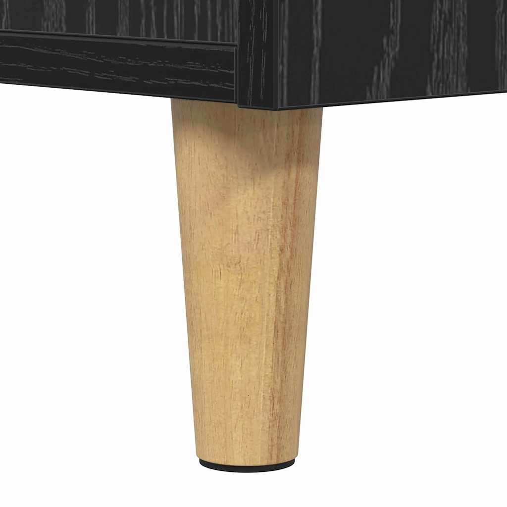 Bed Cabinet Black oak 40 x 35 x 47.5 cm Engineered wood