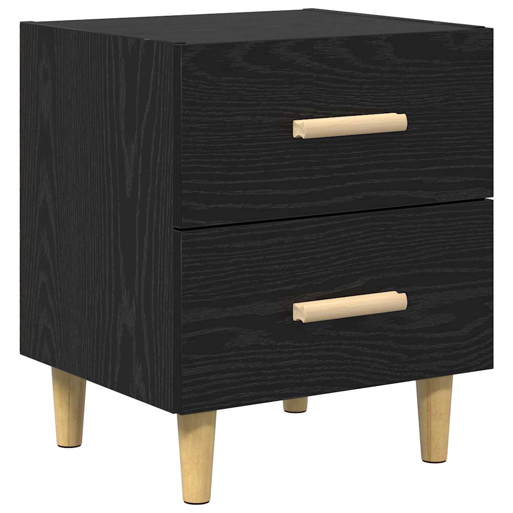 Bed Cabinet Black oak 40 x 35 x 47.5 cm Engineered wood