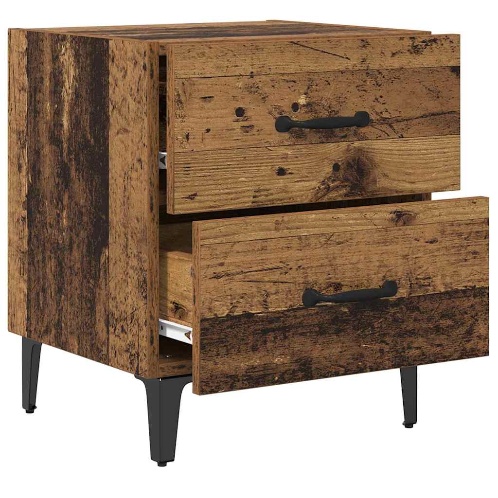 Bed Cabinet 2 pcs Old wood 40 x 35 x 47.5 cm Engineered wood