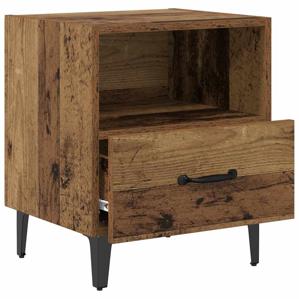 Bedside Cabinet with Drawer 2 pcs Old wood 40 x 35 x 47.5 cm