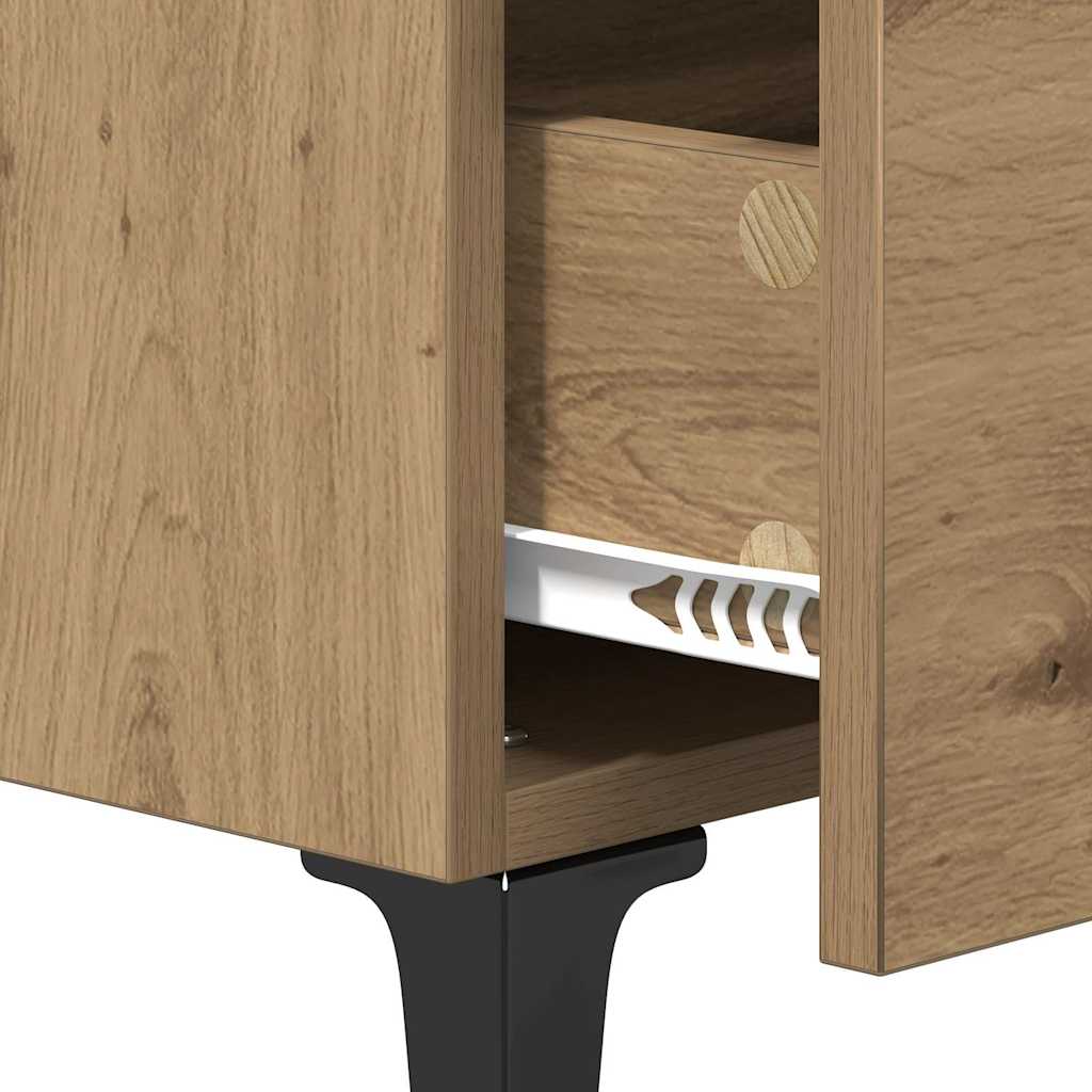 Bedside Cabinet with Drawer 2 pcs Artisan oak 40 x 35 x 47.5 cm