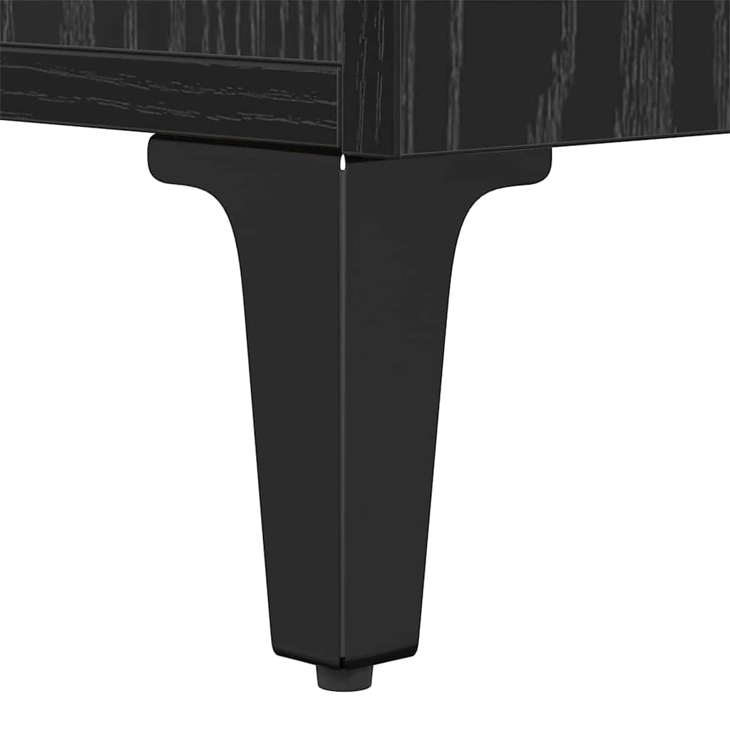 Bedside Cabinet Black oak 40 x 35 x 47.5 cm Engineered wood