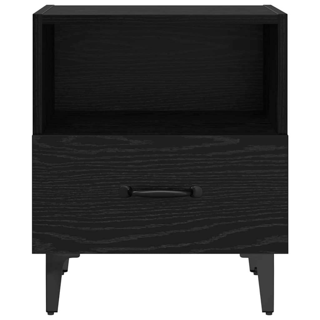 Bedside Cabinet Black oak 40 x 35 x 47.5 cm Engineered wood