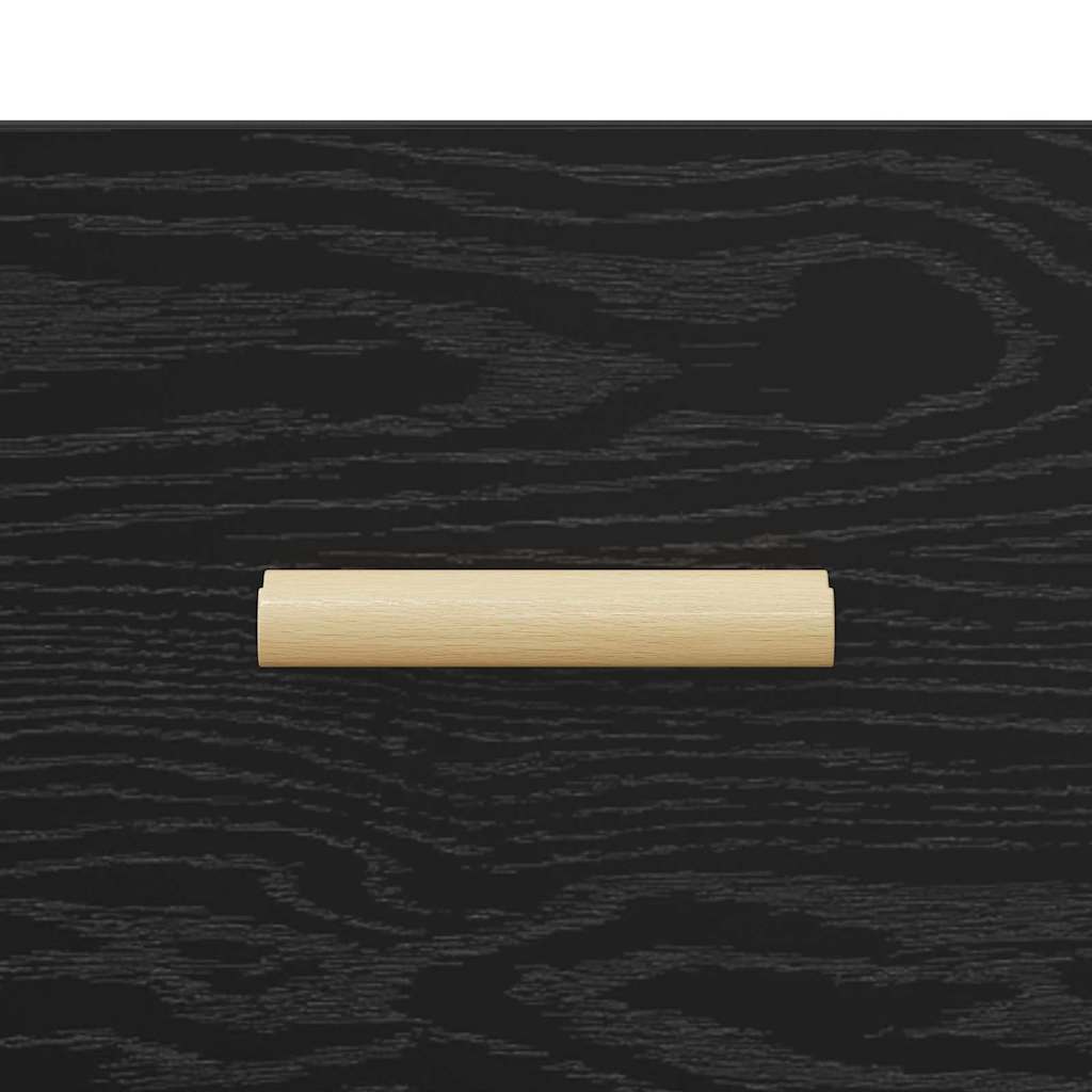 Bedside Cabinet Black oak 40 x 40 x 66 cm Engineered wood