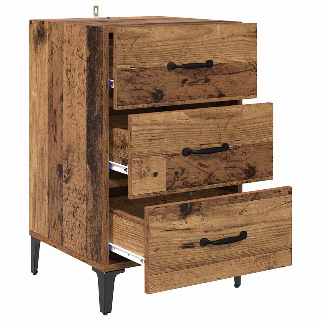 Bedside Cabinet Old wood 40 x 40 x 66 cm Engineered wood