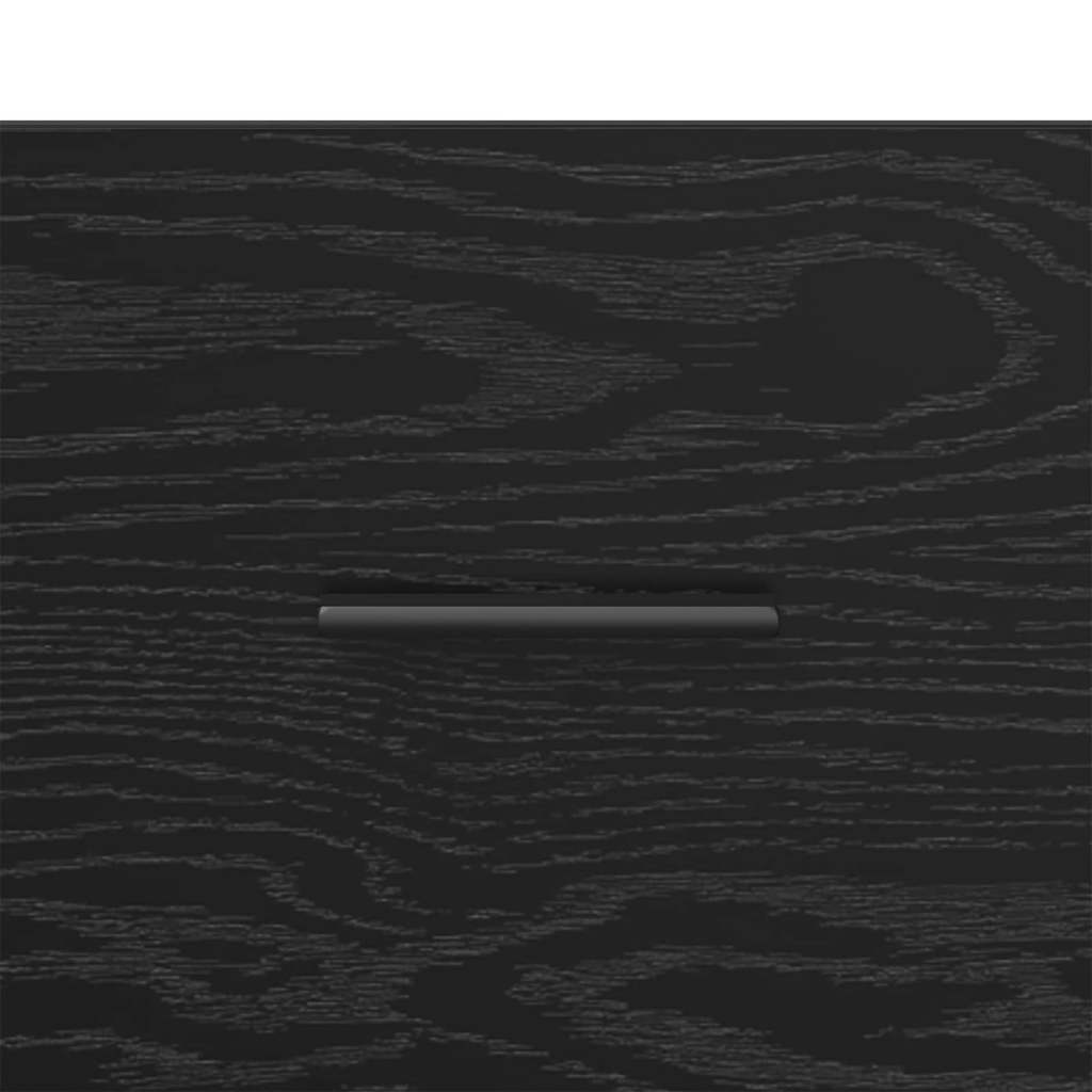 Bedside Cabinet Black oak 60 x 36 x 45 cm Engineered wood