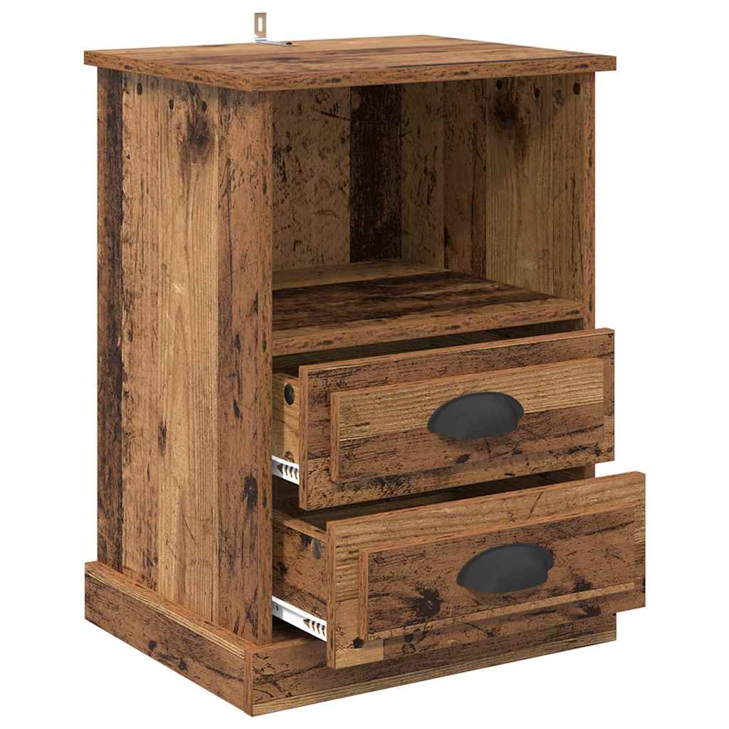 Bedside Cabinet 2 pcs Old wood 43 x 36 x 60 cm Engineered wood