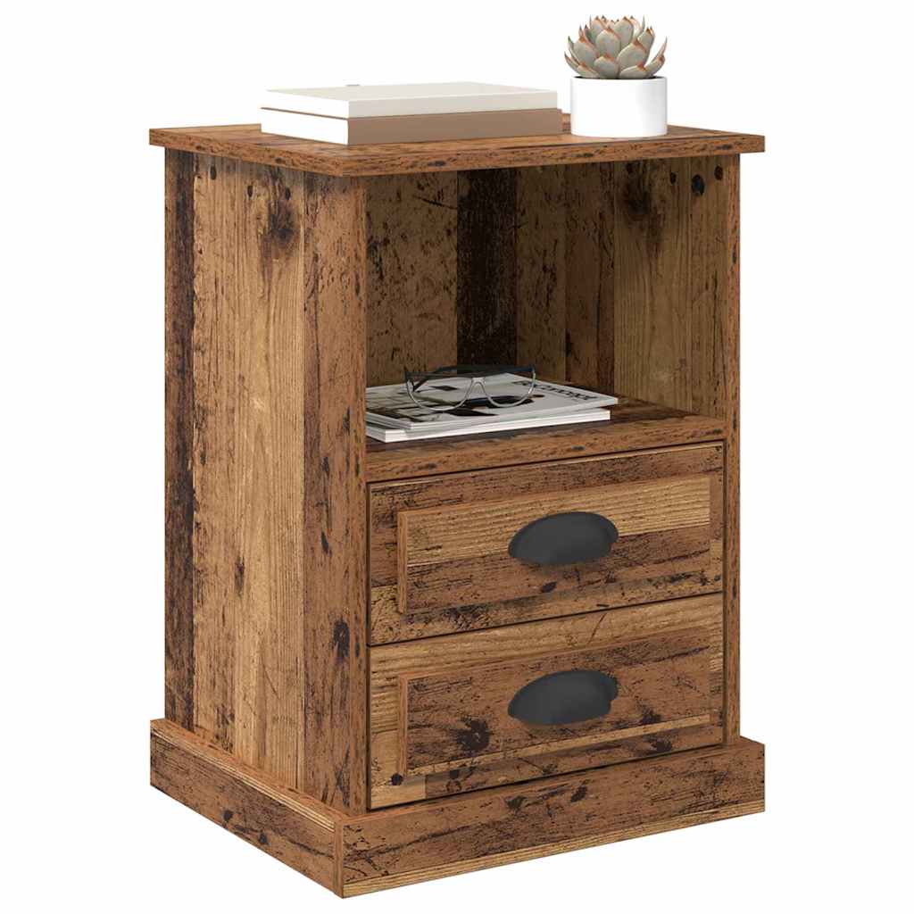 Bedside Cabinet 2 pcs Old wood 43 x 36 x 60 cm Engineered wood