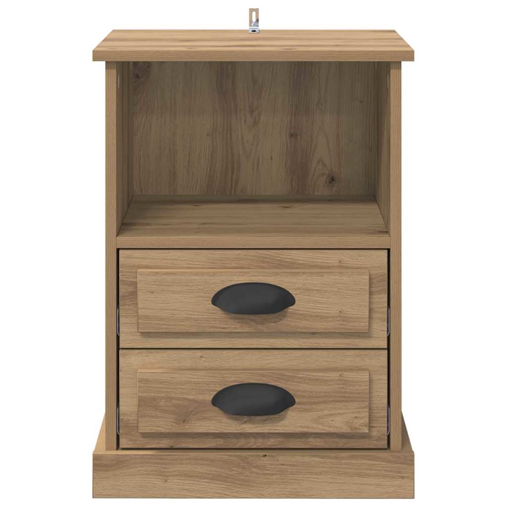 Bedside Cabinet with Drawer 2 pcs Artisan oak 43 x 36 x 60 cm